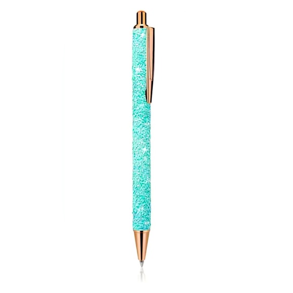 🍒🍒 Sparkly Light Blue Metal Pen - Picture 1 of 4